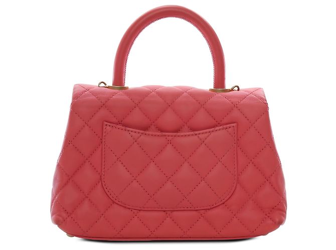Borsa Chanel Pink Mini Quilted Caviar Coco Top Handle Bag - vista 2