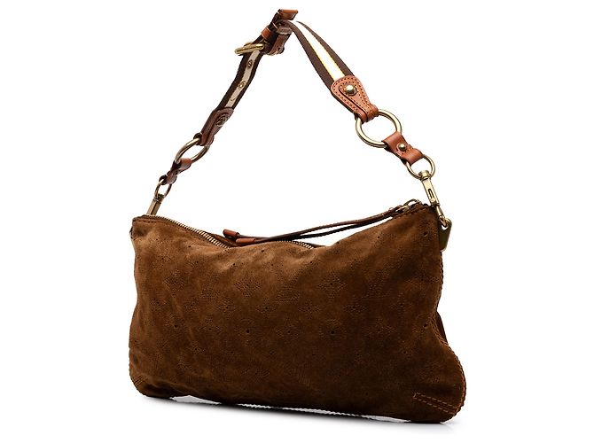 Louis Vuitton Brown Monogram Mahina Suede Onatah Pochette - vista 2