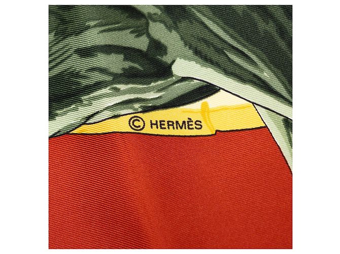 Hermès Yellow La Fontaine De Bartholdi Seidentuch 90 - Ansicht 3