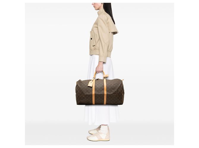 Louis Vuitton Brown Monogram Keepall 55 - vista 7