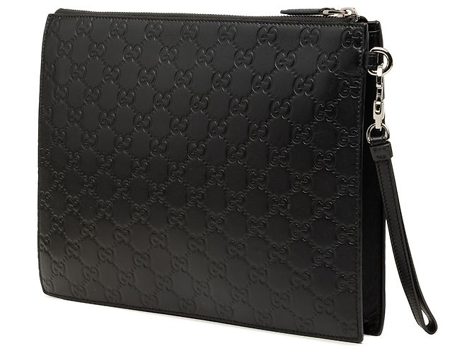 Clutch Gucci Black Guccissima - vista 2