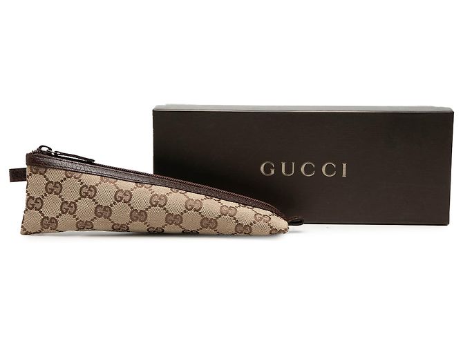 Astuccio Gucci in tela GG beige - vista 7