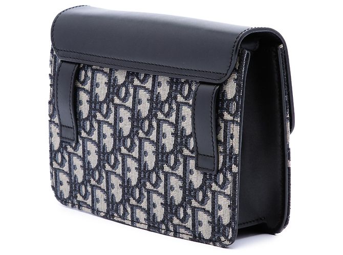 Dior Blue Mini Oblique Canvas Saddle Convertible Gürteltasche - Ansicht 2