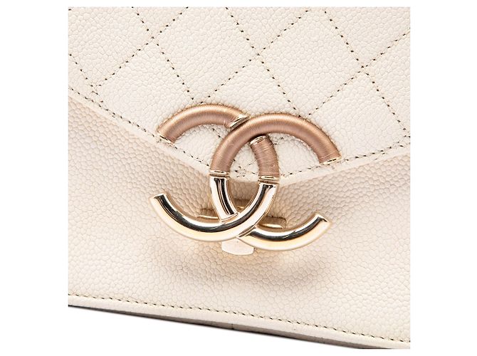 Chanel Brown Medium Caviar Paris Cuba Thread Around Flap - vue 5