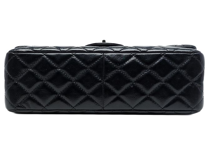 Chanel Black Quilted Aged Calfskin Reissue 2.55 Double Flap 227 - vista 3
