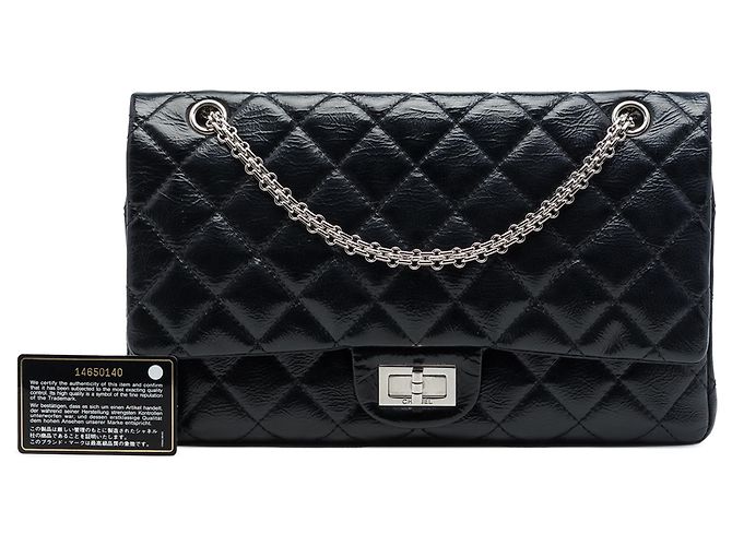 Chanel Black Quilted Aged Calfskin Reissue 2.55 Double Flap 227 - vista 7