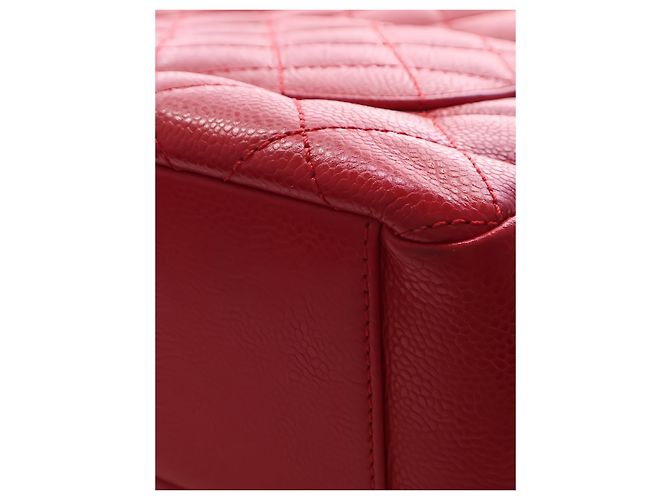 Borsa Chanel Red Caviar Petite Shopping Tote - vista 10