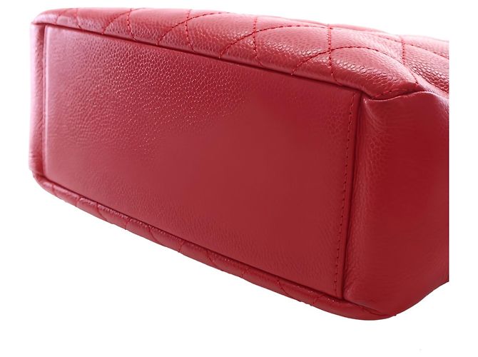 Borsa Chanel Red Caviar Petite Shopping Tote - vista 13