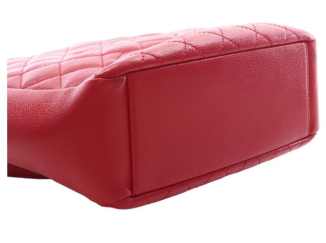 Borsa Chanel Red Caviar Petite Shopping Tote - vista 14
