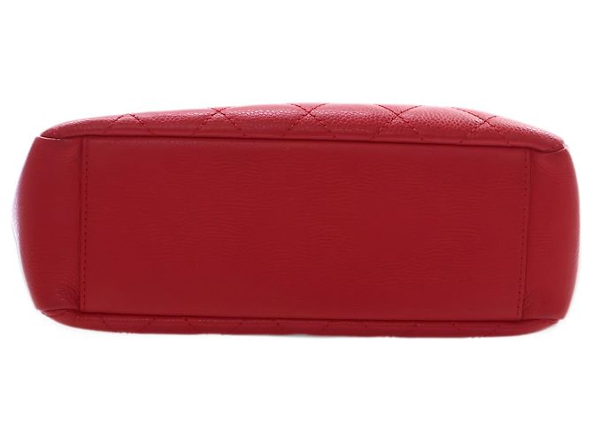 Borsa Chanel Red Caviar Petite Shopping Tote - vista 3