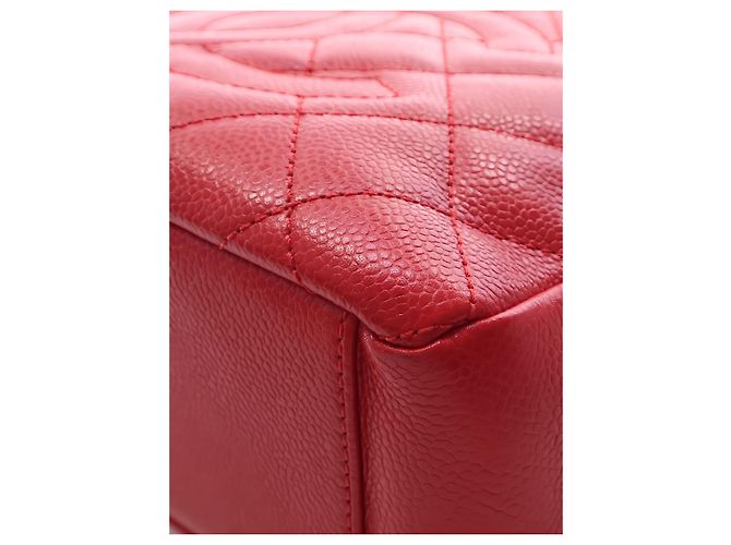 Borsa Chanel Red Caviar Petite Shopping Tote - vista 8