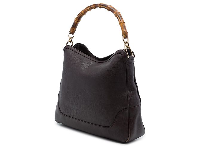 Bolsa Gucci Diana em couro de bezerro marrom com alça de bambu - vista 2