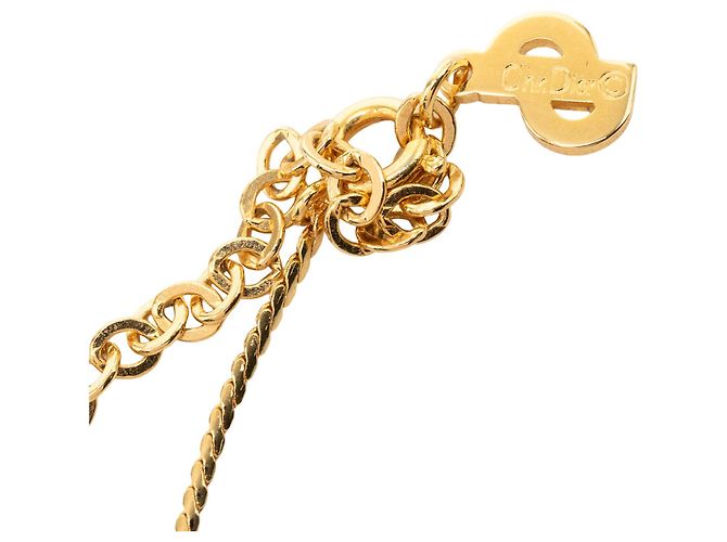 Collana Dior Gold Plated e Strass con Pendente Oval - vista 6
