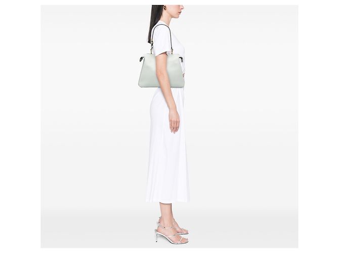 Sac à épaule Peekaboo Soft en cuir gris Medium Fendi - vue 5