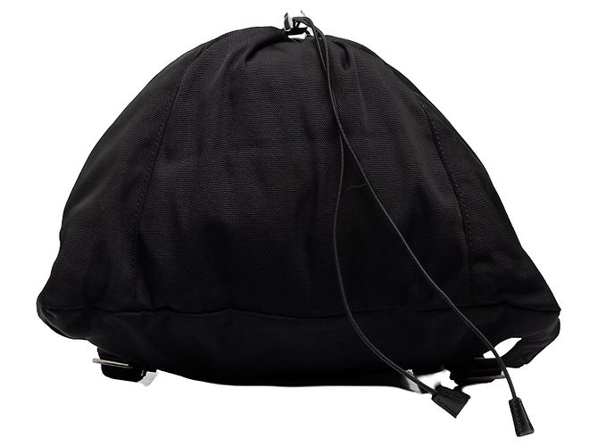 Gucci Rucksack aus schwarzem Nylon mit Web-Band - Ansicht 3