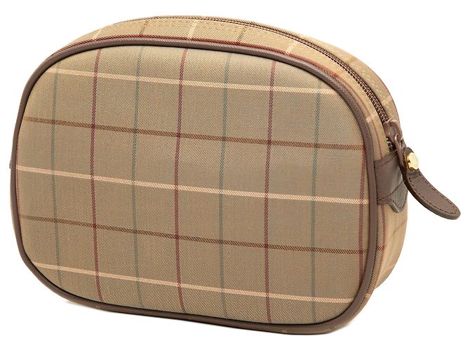 Clutch Burberry Brown Vintage Check Canvas - vista 2