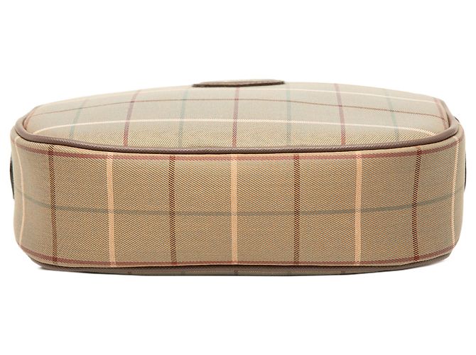 Clutch Burberry Brown Vintage Check Canvas - vista 3