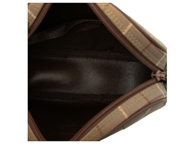 Clutch Burberry Brown Vintage Check Canvas - vista 4
