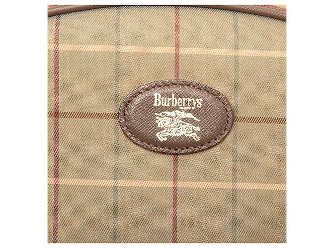 Clutch Burberry Brown Vintage Check Canvas - vista 5