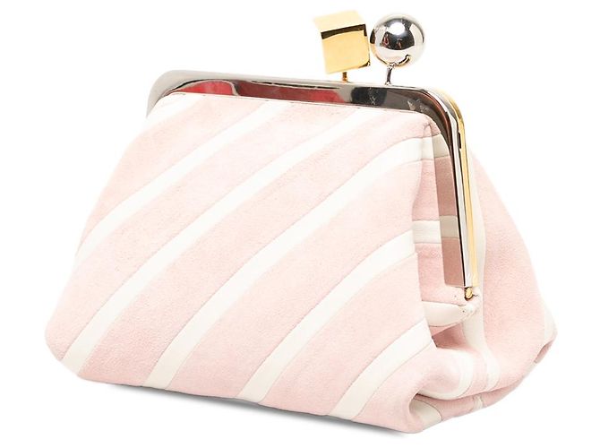 Borsa a tracolla The Berlingot Jacquemus in camoscio e pelle rosa - vista 2