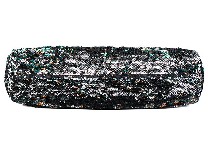 Clutch con montura e paillettes nere Miu Miu - vista 3