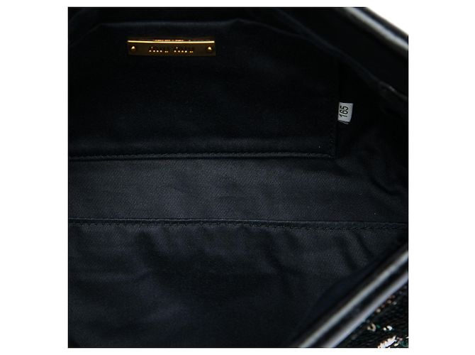 Clutch con montura e paillettes nere Miu Miu - vista 4