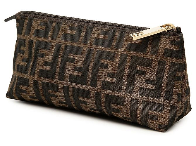 Pouch Fendi in tela Zucca marrone - vista 2