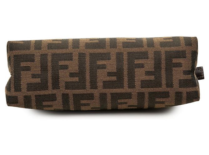 Pouch Fendi in tela Zucca marrone - vista 3