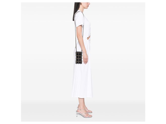Clutch Chanel Tech Me Out in lambskin nero con catena - vista 6