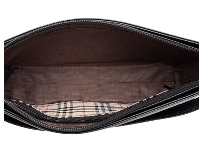 Borsa a tracolla Burberry in pelle nera - vista 4