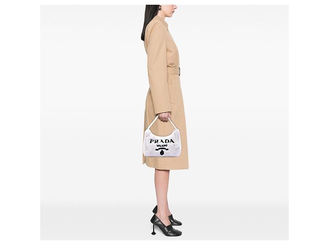 Re-Edition Prada Bolso de hombro Mini Terry Re Edition 2000 Blanco - vista 6
