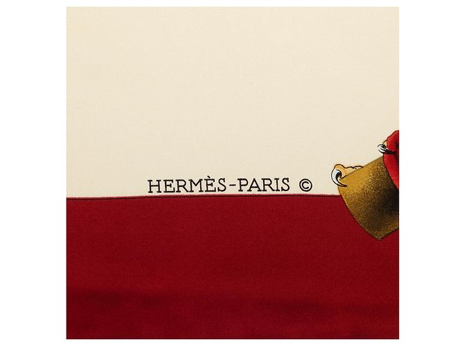 Pañuelo de seda Hermès Brown Chasse A Vol 90 - vista 3