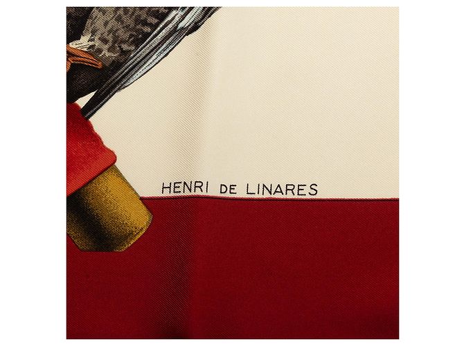 Pañuelo de seda Hermès Brown Chasse A Vol 90 - vista 5
