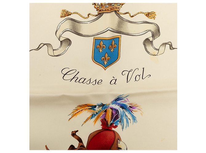 Pañuelo de seda Hermès Brown Chasse A Vol 90 - vista 7