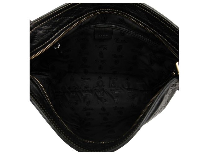 Borsa a tracolla Gucci Black Guccissima - vista 4