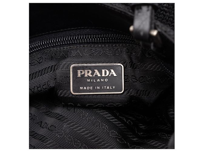 Tote Prada em lã tricotada preta - vista 5