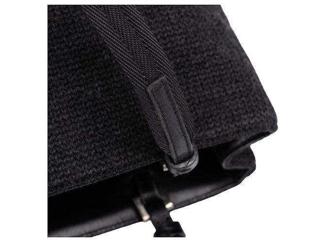 Tote Prada em lã tricotada preta - vista 6