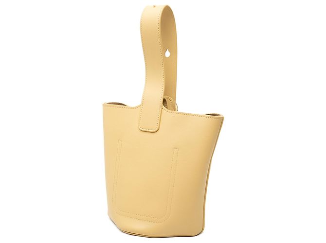 Mini borsa bucket LOEWE Yellow in pelle di vitello Pebble - vista 2