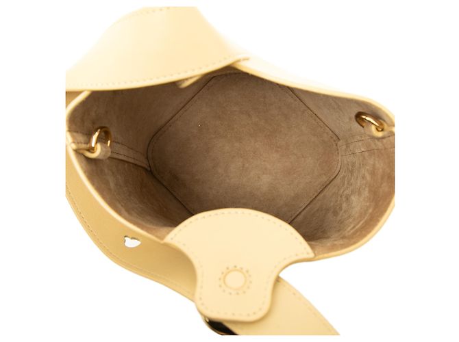 Mini borsa bucket LOEWE Yellow in pelle di vitello Pebble - vista 4