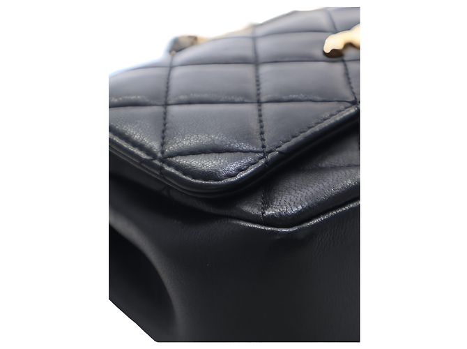 Chanel Black Small Quilted Lambskin Private Affair Camellia Flap - vue 10