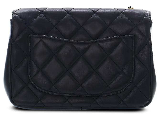 Chanel Black Small Quilted Lambskin Private Affair Camellia Flap - vue 2