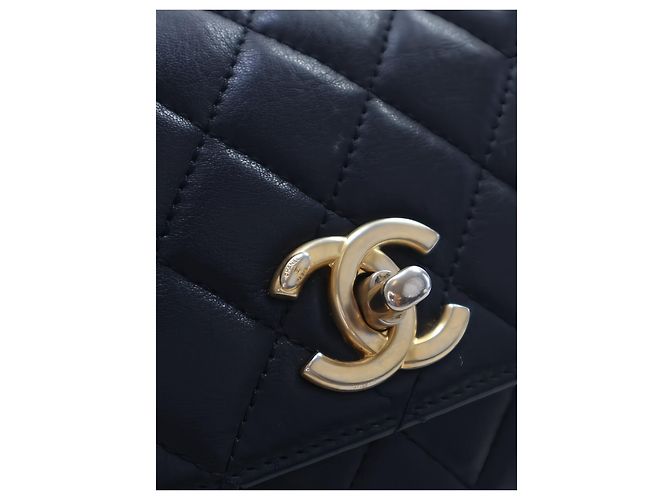 Chanel Black Small Quilted Lambskin Private Affair Camellia Flap - vue 4