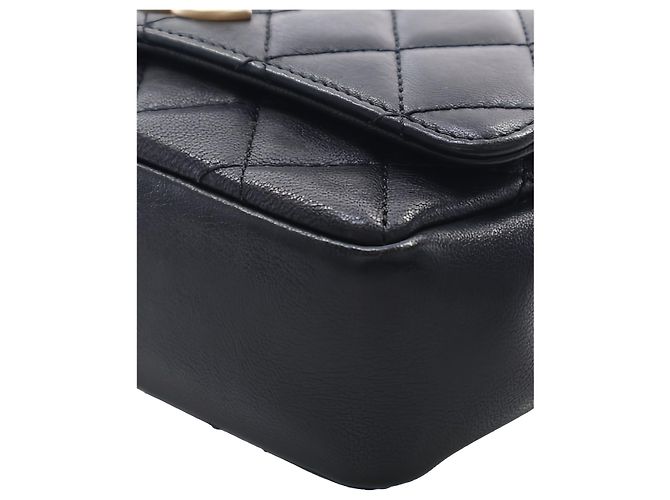 Chanel Black Small Quilted Lambskin Private Affair Camellia Flap - vue 9