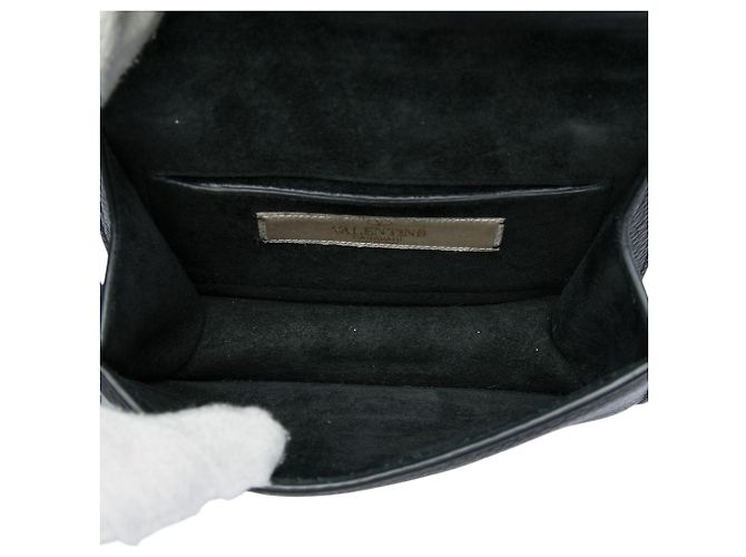Valentino Borsa a tracolla Mini Leather Rockstud Rolling Glam Lock Nera - vista 4