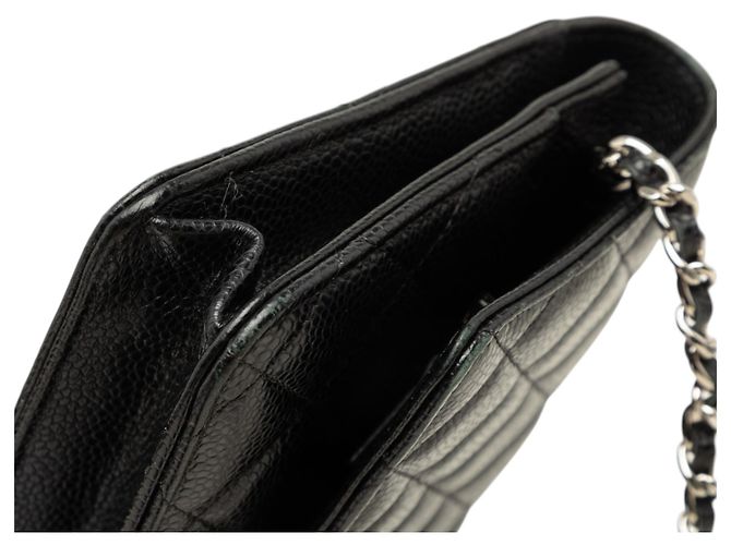 Chanel Black CC Quilted Caviar Wallet on Chain - vista 6