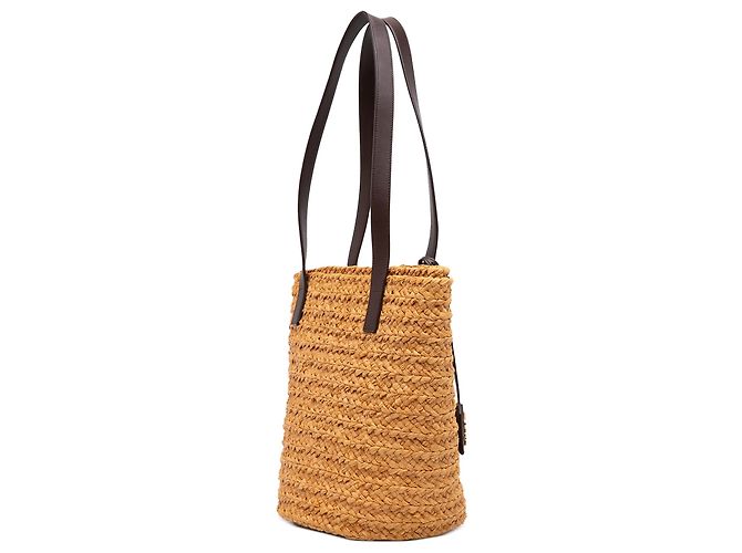 Autre Marque Saint Laurent Small Raffia Panier Tote Beige - vista 2