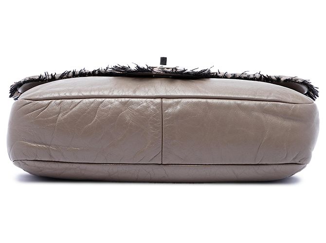 Chanel Brown Lambskin Funny Tweed Flap - vista 3