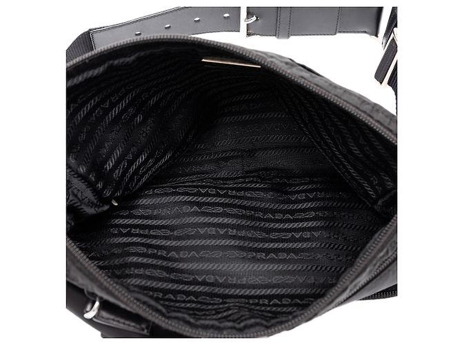 Borsello da cintura Prada in Tessuto nero multi-tasche - vista 4