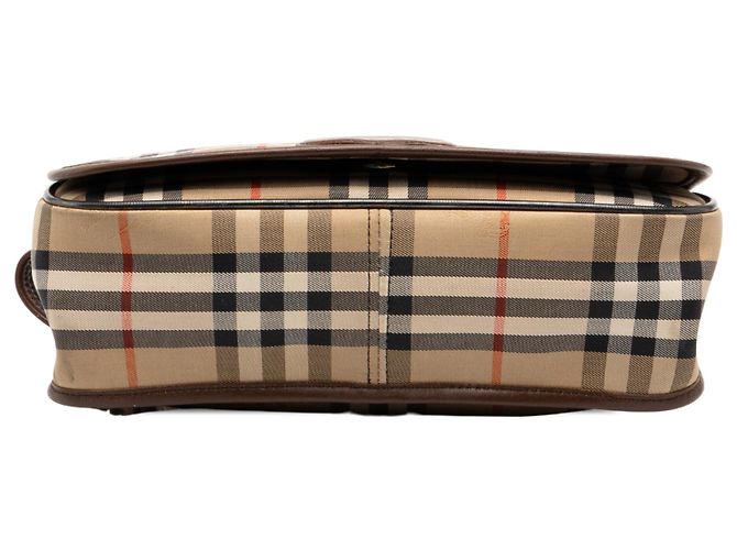 Sac à épaule Burberry Beige Haymarket Check Canvas - vue 3