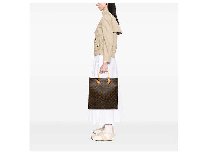 Louis Vuitton Brown Monogram Sac Plat - vista 6